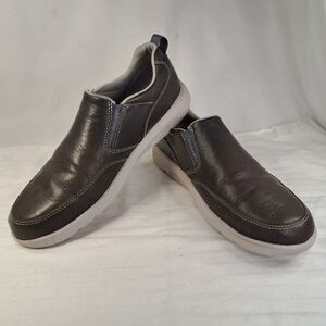 ROCKPORT Dark Gray Leather Slip On truWALK Sneakers Men's Size 8